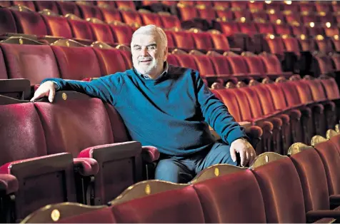  ??  ?? A ringside seat: Alan Opie in the stalls of the Coliseum after half a century with ENO. Below, as Leon Klinghoffe­r