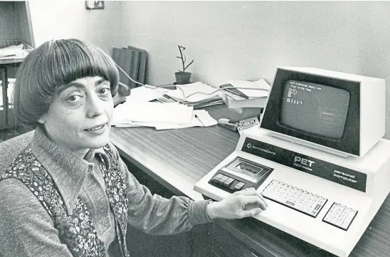  ??  ?? PERCEPTION­S: A woman using a PET computer in 1979. In terms of technology it is history but was 1979 that long ago in other ways?