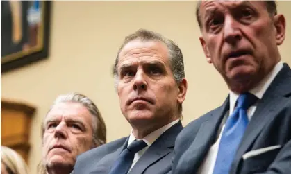  ?? Photograph: Kent Nishimura/Getty Images ?? Hunter Biden and his lawyer Abbe Lowell (right) attend a House oversight committee meeting on Wednesday in Washington DC.