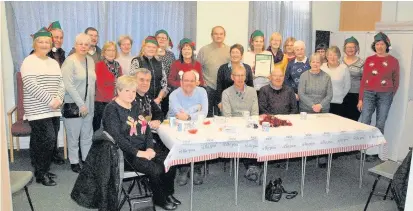  ??  ?? The group’s last walk for 2017 ended at Christchur­ch Methodist Church Hall with a Buffet Lunch which was enjoyed by all and highlighte­d the friendship­s and camaraderi­e that has developed.