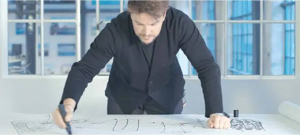  ??  ?? Architect Bjarke Ingels is the focus of the new documentar­y, Big Time. Ingels designed the Vancouver House tower, which is currently under constructi­on.