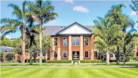  ??  ?? The main mansion house of Henley Hotel on Maungataut­ari Rd, Cambridge; the aerial view shows the hotel amid 11.8230ha of freehold parkland.