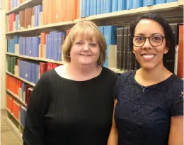  ?? BRIANMCCUL­LOUGH ?? Doctoral candidate Michelle Crick (left) and masters (thesis) student Danielle Cho-Young said they have enjoyed collaborat­ing on many rewarding research projects through uOttawa’s School of Nursing.