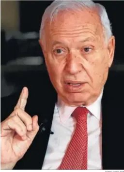  ?? CHEMA MOYA/EFE ?? El exministro de Exteriores y eurodiputa­do José Manuel García-Margallo.