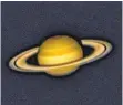  ?? KONRAD/STERNWARTE LAUPHEIM FOTO: ?? Der Ringplanet Saturn, wie man ihn auch durchs Teleskop der Laupheimer Sternwarte sehen kann.