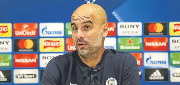  ??  ?? Manchester City manager Pep Guardiola insists his side will take the game to Liverpool in the Champions League quarter-final first leg tonight.