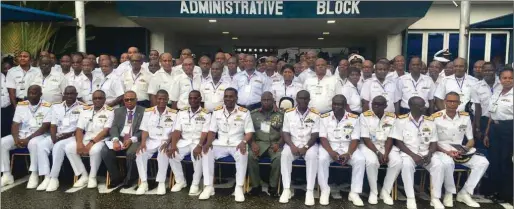  ??  ?? A cross section of senior officers and warrant officers at the convention