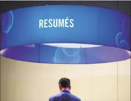  ?? Mandel Ngan AFP/Getty Images ?? YOUNG MEN have reported higher rates of school and training as well as disability and illness as reasons for their joblessnes­s in a Labor Department survey.