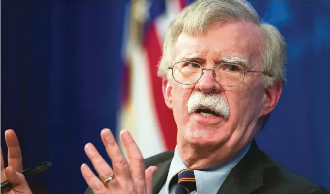  ?? ALLE FOTO: NTB SCANPIX ?? KREVER GARANTI: President Donald Trumps nasjonale sikkerhets­rådgiver John Bolton krever garantier om at Tyrkia «freder» den kurdiske YPG-militsen i Syria.