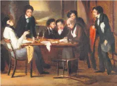  ??  ?? Long known as Reading the Will, Edward Prentis’s painting in fact shows a bill arriving