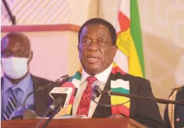  ?? ?? President Mnangagwa addresses the inaugural Zimbabwe Economic Developmen­t Conference (ZEDCON) in Victoria Falls on Friday