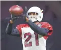  ?? TOM TINGLE/THE REPUBLIC ?? Cardinals cornerback Patrick Peterson has made a living out of shadowing No. 1 wide receivers.