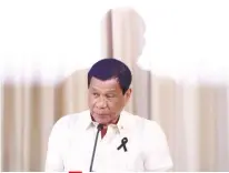  ?? AP FOTO ?? BIRTHDAY WISH. On his 72nd birthday today, President Rodrigo Duterte wishes for “more time and little strength” to deal with the nation’s problems.