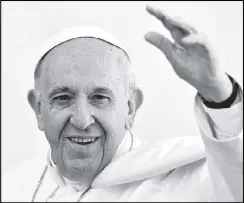  ?? AFP ?? Pope Francis is celebratin­g the fourth year anniversar­y of his election.