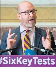  ??  ?? Paul Nuttall insists Mrs May must not backslide