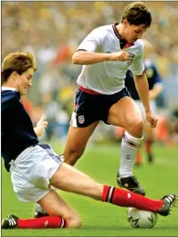  ??  ?? HIT: Tackled by Scotland’s Richard Gough in 1988
