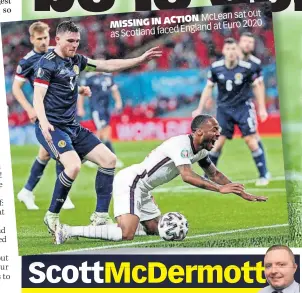  ?? ?? sat out ACTION McLean MISSING IN 2020 England at Euro as Scotland faced