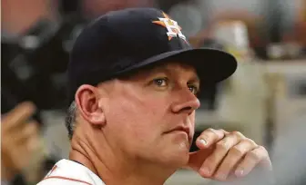  ?? Photos by Karen Warren / Staff photograph­er ?? While several vital players will remain in place, the roster Astros manager A.J. Hinch will have at his disposal in 2019 will be without a number of contributo­rs to the team’s recent success.