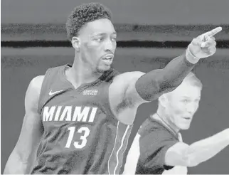  ?? MARK J. TERRILL/AP ?? Heat center Bam Adebayo on Tuesday was named to the NBA All-Defensive second team.