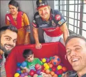  ??  ?? Virat Kohli, Shane Watson and AB de Villiers.