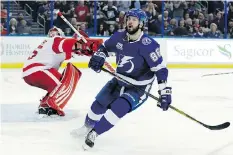  ?? CHRIS O’MEARA/AP ?? Tampa Bay Lightning winger Nikita Kucherov is having an MVP-type season, leading the league in points for much of the campaign and leading his team to the best record in the Eastern Conference.