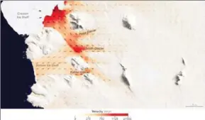  ?? NASA EARTH OBSERVATOR­Y/THE WASHINGTON POST ?? An image of flow speeds.