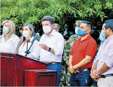  ?? Cortesía ?? El ministro se encontraba liderando un consejo de seguridad en Medellín.