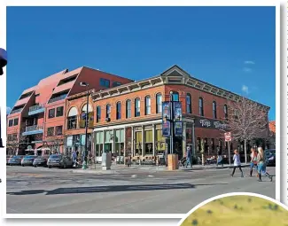  ??  ?? EL CENTRO. En los alrededore­s de Pearl Street Mall, al oeste del actual trazado de Boulder.