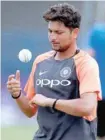  ??  ?? India’s Kuldeep Yadav during nets. — Reuters