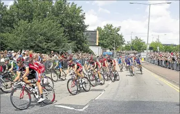  ?? Picture: Jamie Gray ?? Crowds line Fairmeadow waiting to catch a glimpse of when the riders zoomed through the County Town