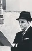  ?? HERMAN LEONARD/ ?? Alone at the microphone: Frank Sinatra.