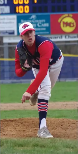  ?? Photo by Colby Cotter ?? Lincoln starting pitcher Sean Doris struck out six on Saturday but Division I rival South Kingstown rallied for a 5-4 win in eight innings.