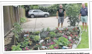  ??  ?? A garden designed to acknowledg­e the NHS’s work