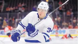  ?? NAM Y. HUH/ASSOCIATED PRESS ?? Toronto’s Auston Matthews is one of many young standouts who will be playing in today’s All-Star game.