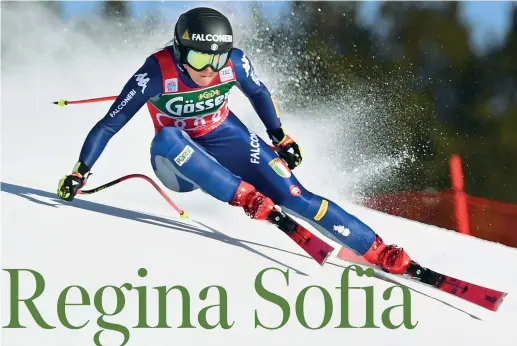  ?? (Afp) ?? Imprendibi­le Sofia Goggia, 28 anni domina la discesa a St. Anton: secondo successo in questa stagione