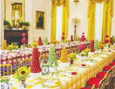  ?? JENNIFER DOMENICK/LOVE LIFE IMAGES/A GREAT PARTY ?? At one of the kids’ state dinners, Rafanelli created vegetable topiaries.