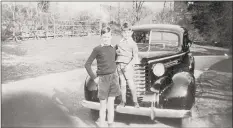  ?? Contribute­d photo ?? George H. W. Bush, left, with his brother John, at their home in Greenwich in the 1930s. George was 13 at the time and his brother was 6.