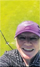  ??  ?? Pippa Western after scoring a hole-in-one on the 14th at Bath Golf Club