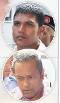  ??  ?? TRIED Avinash Treebhoowo­on & Sandip Mooneea were acquitted