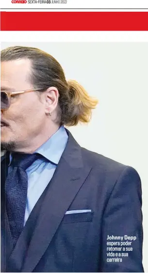  ?? ?? Johnny Depp espera poder retomar a sua vida e a sua carreira