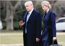  ??  ?? WASHINGTON: In this Feb 1, 2017, file photo, President Donald Trump, accompanie­d by his daughter Ivanka, waves as they walk to board Marine One on the South Lawn of the White House. — AP