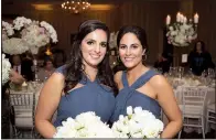  ??  ?? Jessica Haddad of Dallas, cousin of the bride, and Serene Bateh of Atlanta, cousin of the groom