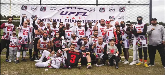  ?? SUBMITTED ?? The Monstars, a Lorain-based flag football team with a roster sprinkled with former area high school football and basketball stars, won a national flag football championsh­ip, on Jan. 18 in Orlando, Florida.