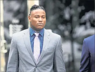  ?? STAFF FILE PHOTO ?? San Francisco 49ers linebacker Reuben Foster is scheduled to return to court this morning. He faces felony charges of domestic violence, forcefully attempting to dissuade a witness, and possession of an assault weapon.