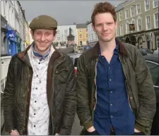  ??  ?? Ben Simon and Callum Maguire who are putting together a stage production of the famous Dingle sturgeon story.