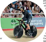  ?? ?? Bryony Botha reacts after winning the women’s individual pursuit.