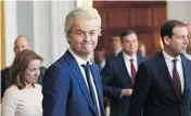  ?? CARL COURT / GETTY IMAGES ?? The Party for Freedom (PVV), led by Geert Wilders, got 20 seats in the Dutch election, but the vast majority of voters preferred to stay within the European Union.