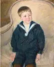  ??  ?? Mary Cassatt (1845-1926), Portrait of Master St. Pierre as a Young Boy, 1906. Pastel on paper, 29½ x 22¾ in. Courtesy Guarisco Gallery.