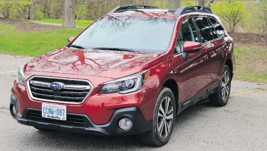  ??  ?? The 2018 Subaru Outback is a worthy high-performing entry into the SUV crossover category featuring a number of attractive upgrades such as a new grille, and front and rear fascias.