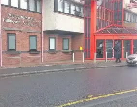  ??  ?? The knife glove was handed into the knife bin at Hillingdon Police Station in Uxbridge